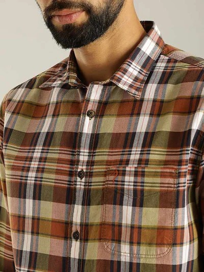 Indian Terrain Men Checkered Multicolor Shirt
